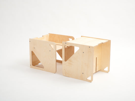 2-in-1 Table and Cube Chair