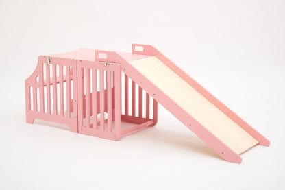 Foldable kitchen tower with slide (striped collection)