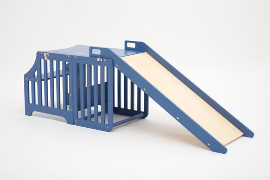 Foldable kitchen tower with slide (striped collection)