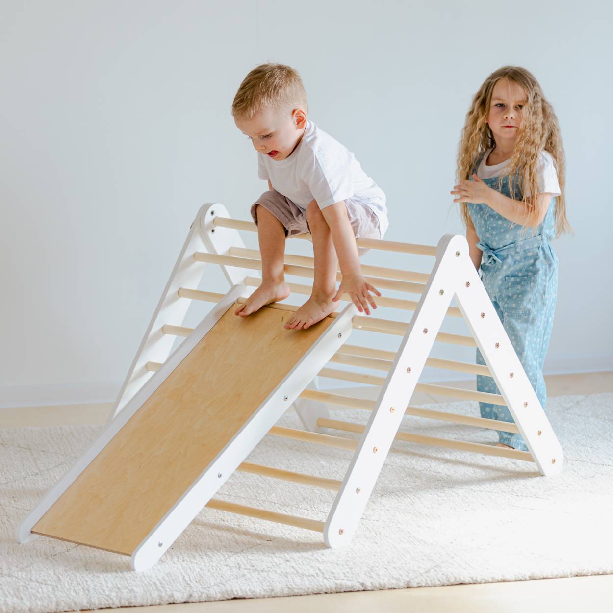 Maison ZigZag et triangle d'escalade avec un pack toboggan - 20 % de réduction