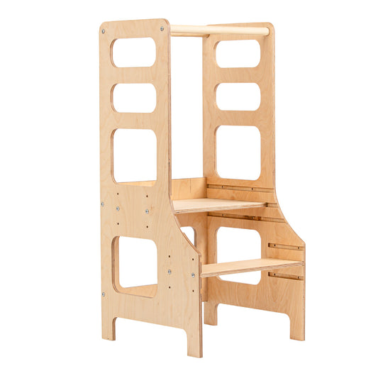 Adjustable height kitchen tower